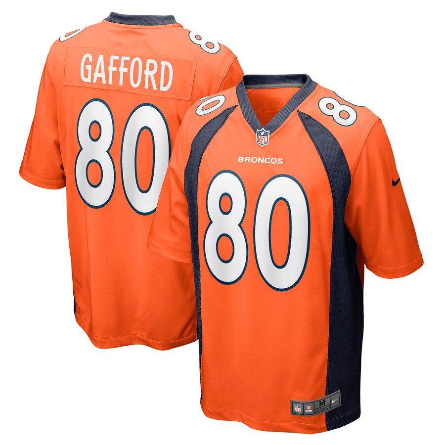 Men Denver Broncos #80 Rico Gafford Nike Orange Game NFL Jersey